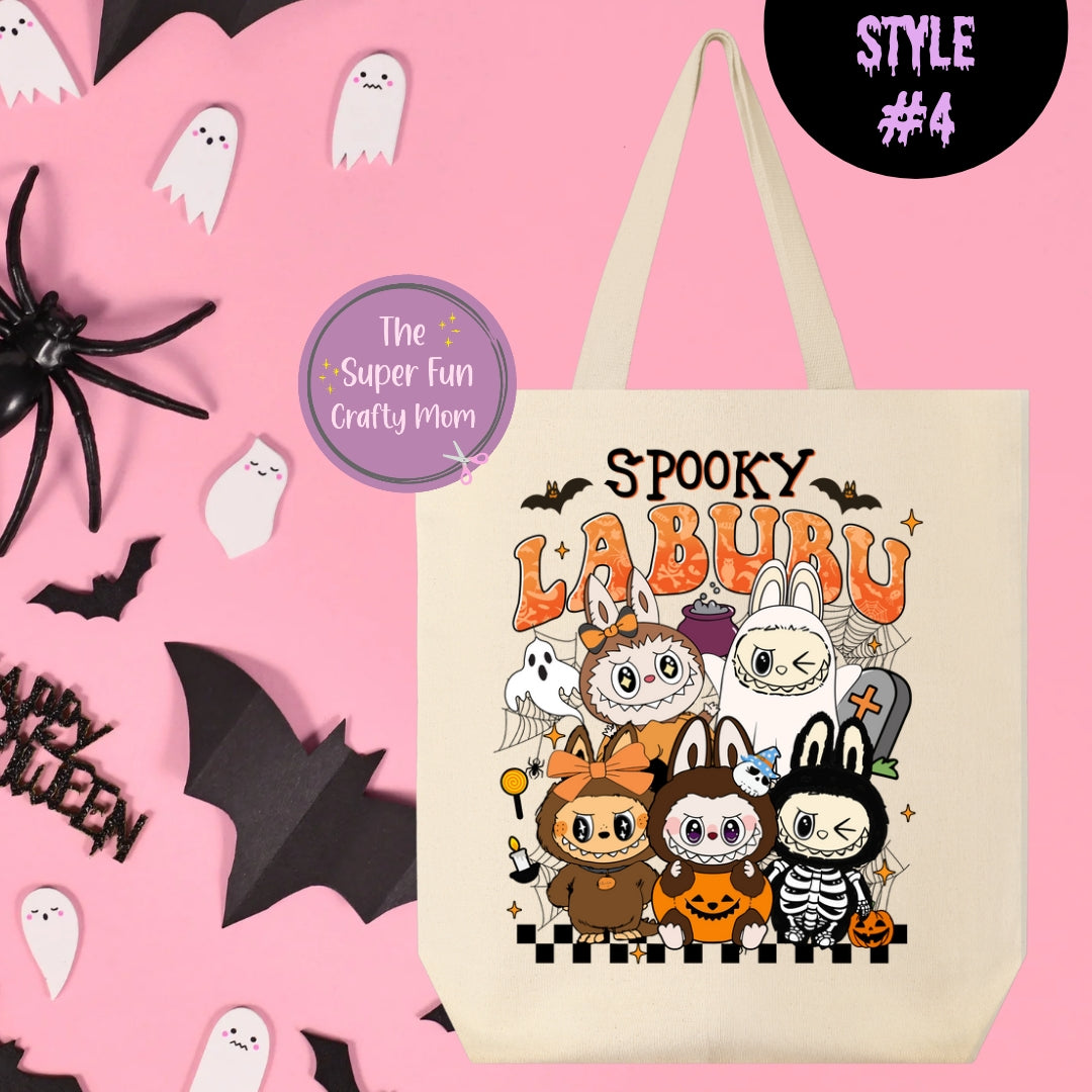 Labubu Halloween Tote Bags