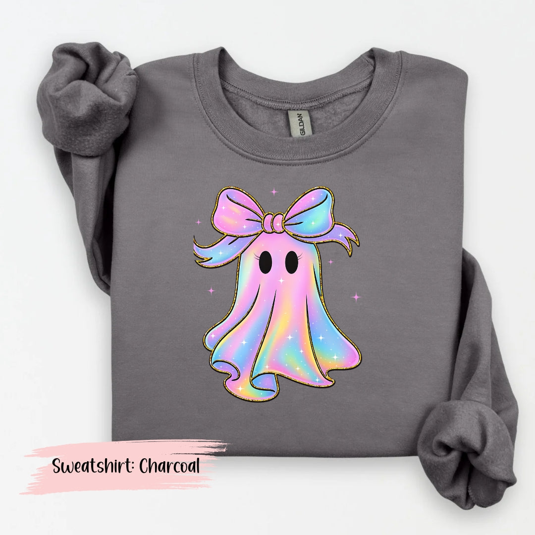 Cute Colorful Ghost with Bow