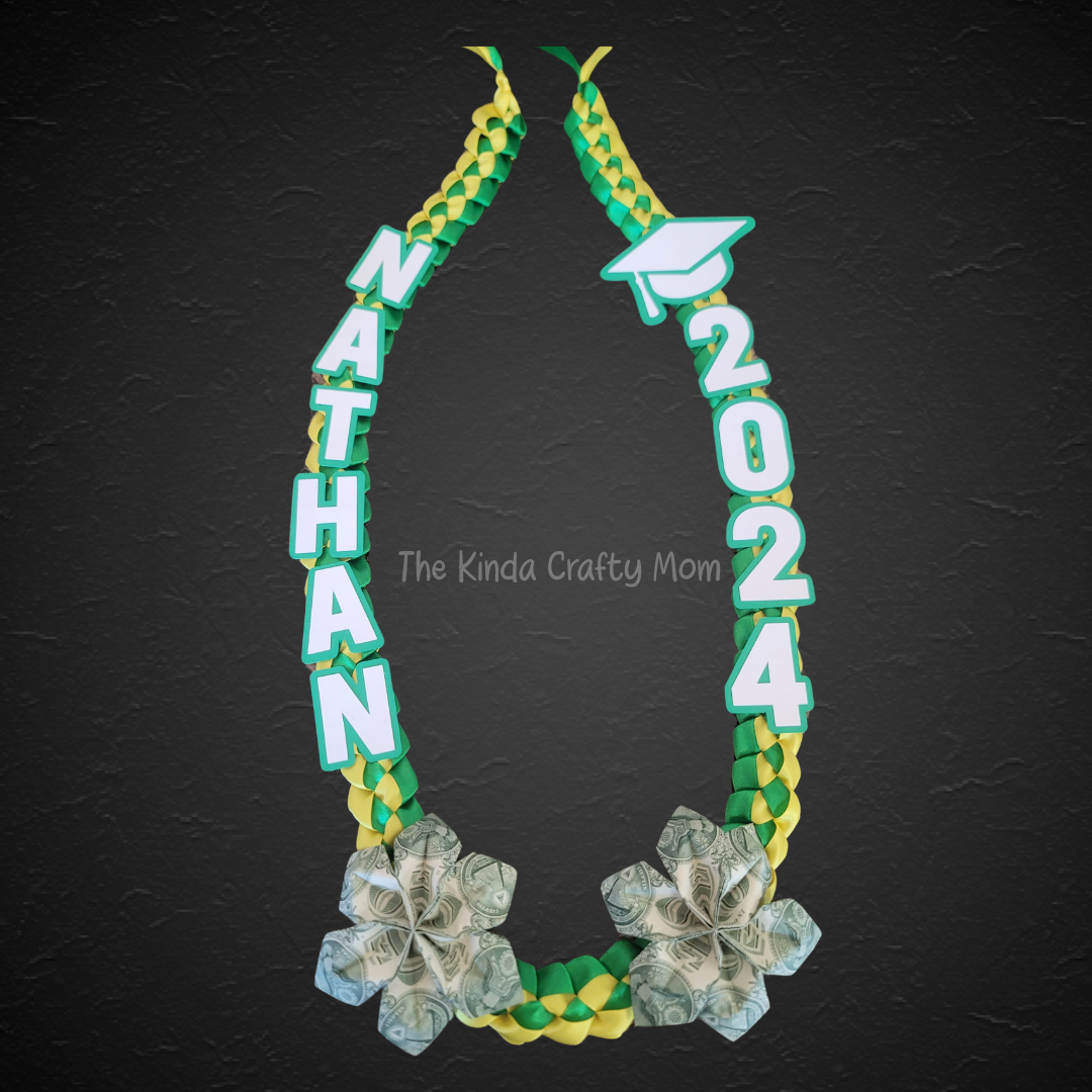 Green & Yellow Ribbon Lei