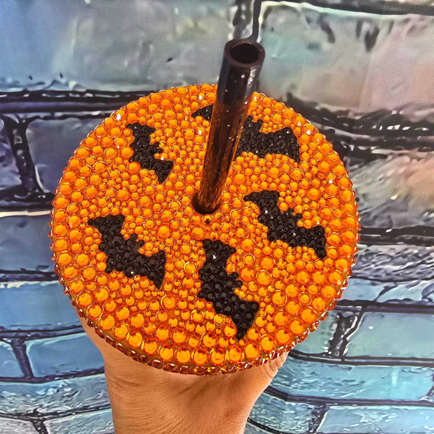 Labubu Pumpkin Halloween Snowglobe Tumbler