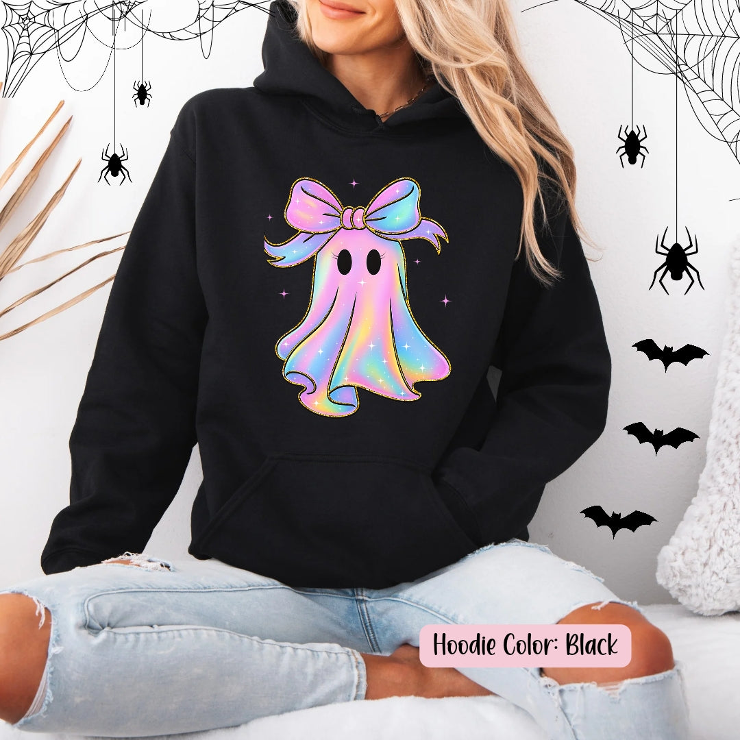 Cute Colorful Ghost with Bow