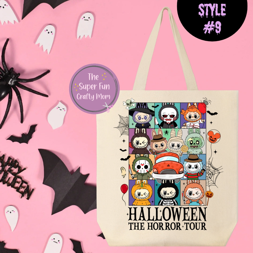 Labubu Halloween Tote Bags