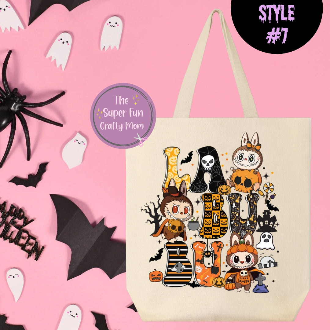Labubu Halloween Tote Bags