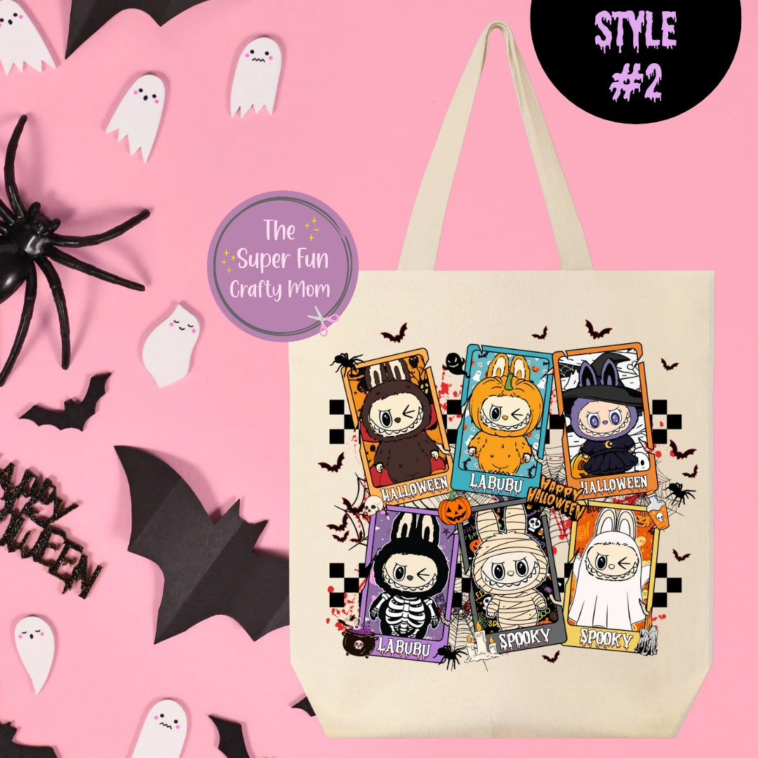 Labubu Halloween Tote Bags