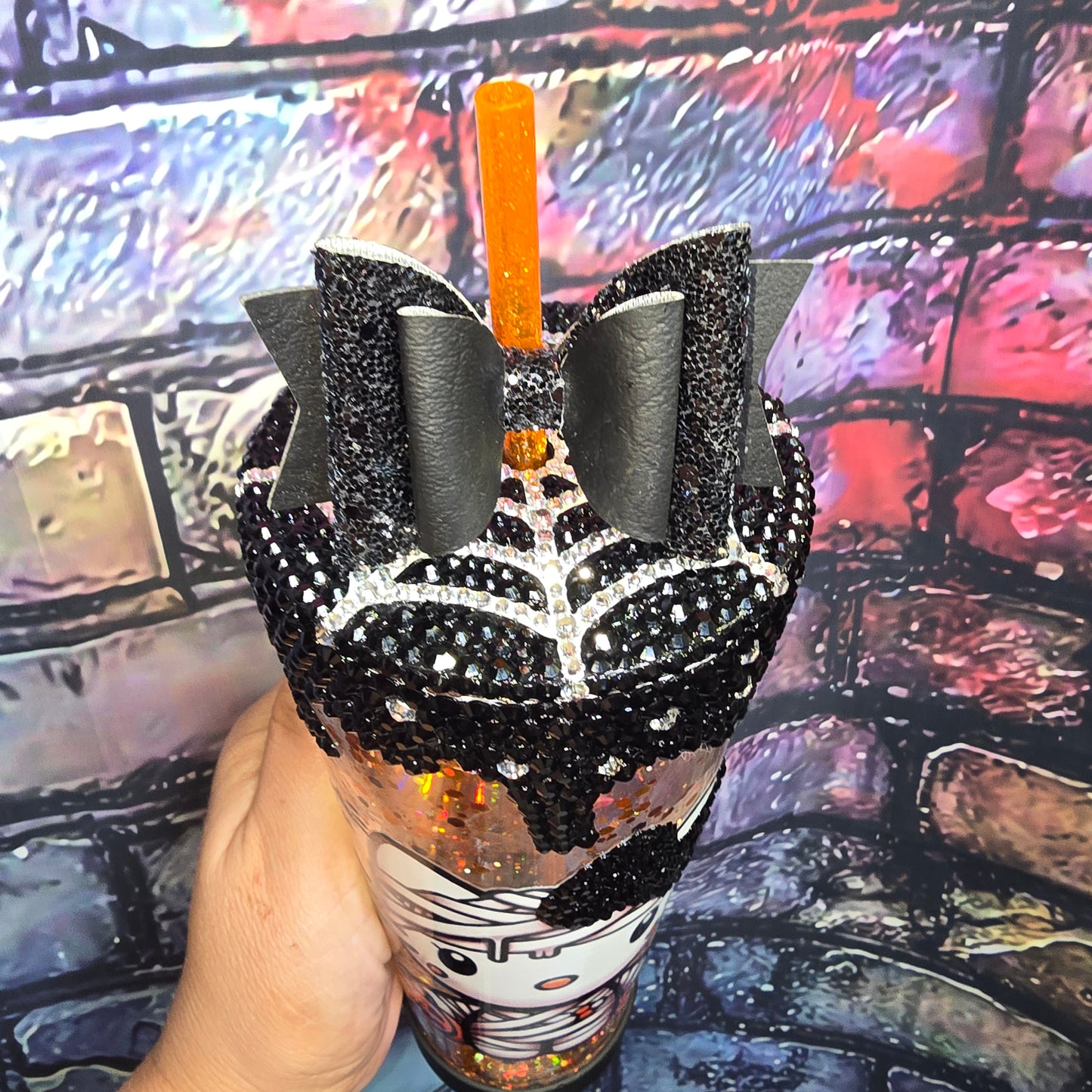 Mummy Kitty Snowglobe Tumbler