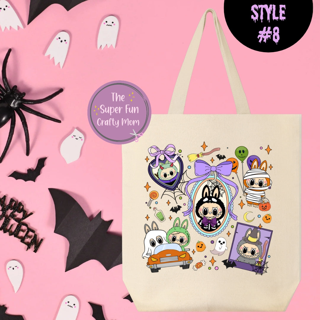 Labubu Halloween Tote Bags