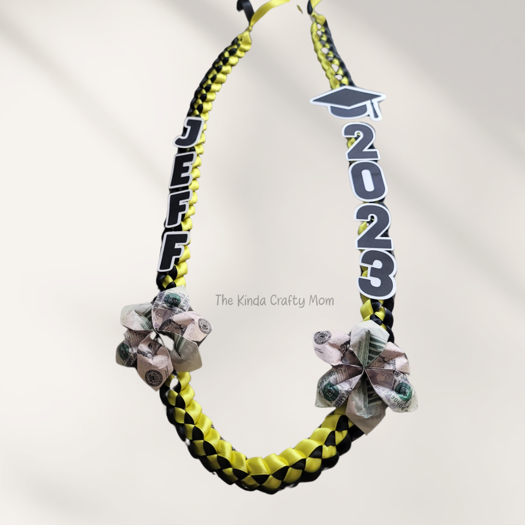 Black & Yellow Ribbon Lei