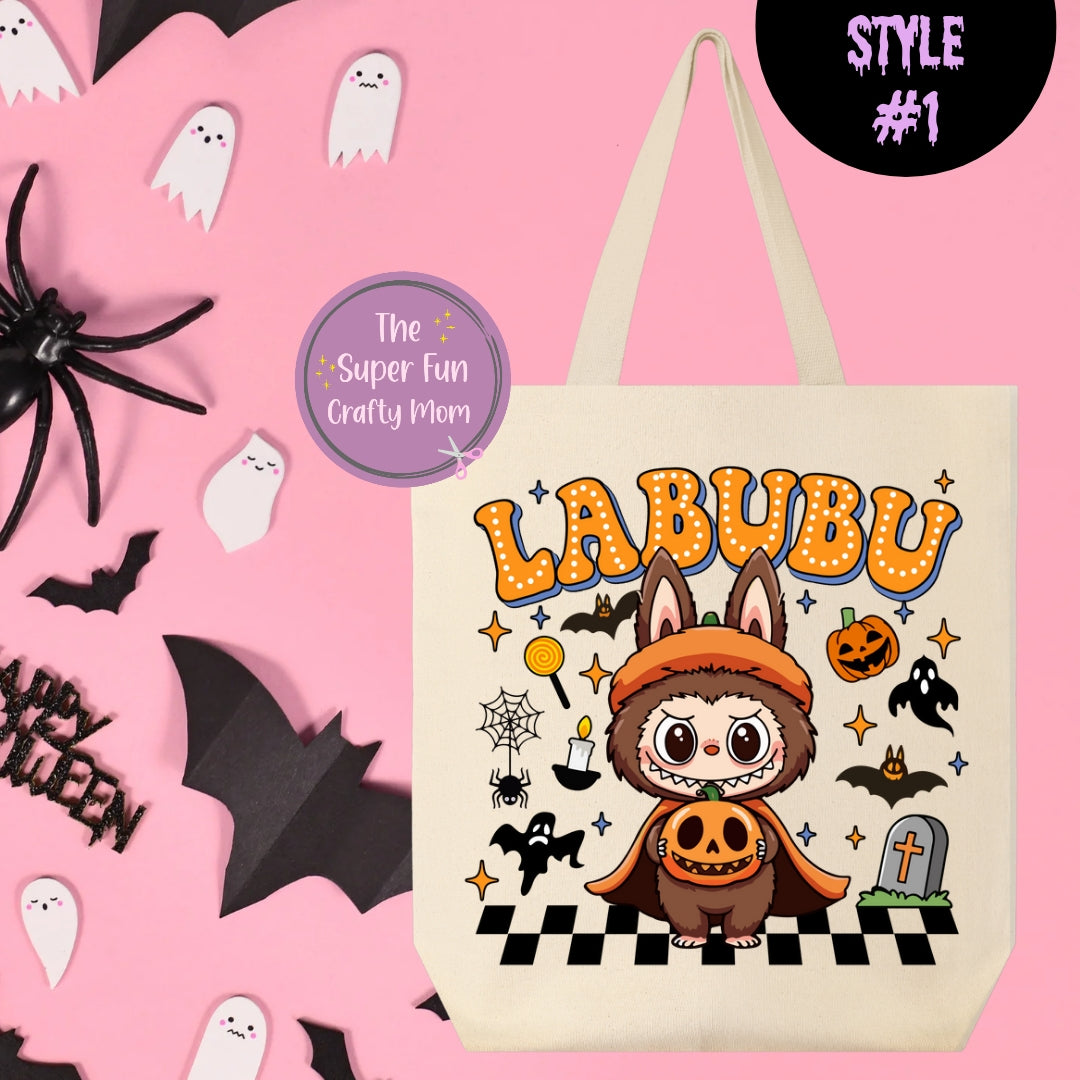 Labubu Halloween Tote Bags