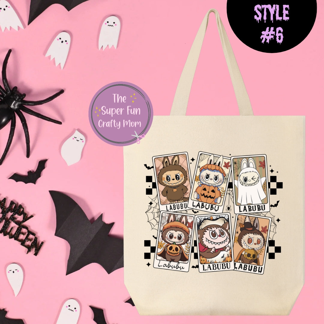 Labubu Halloween Tote Bags