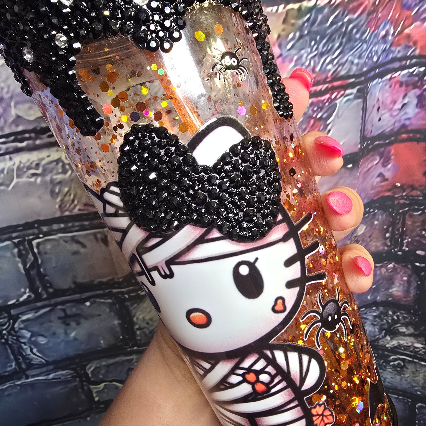 Mummy Kitty Snowglobe Tumbler