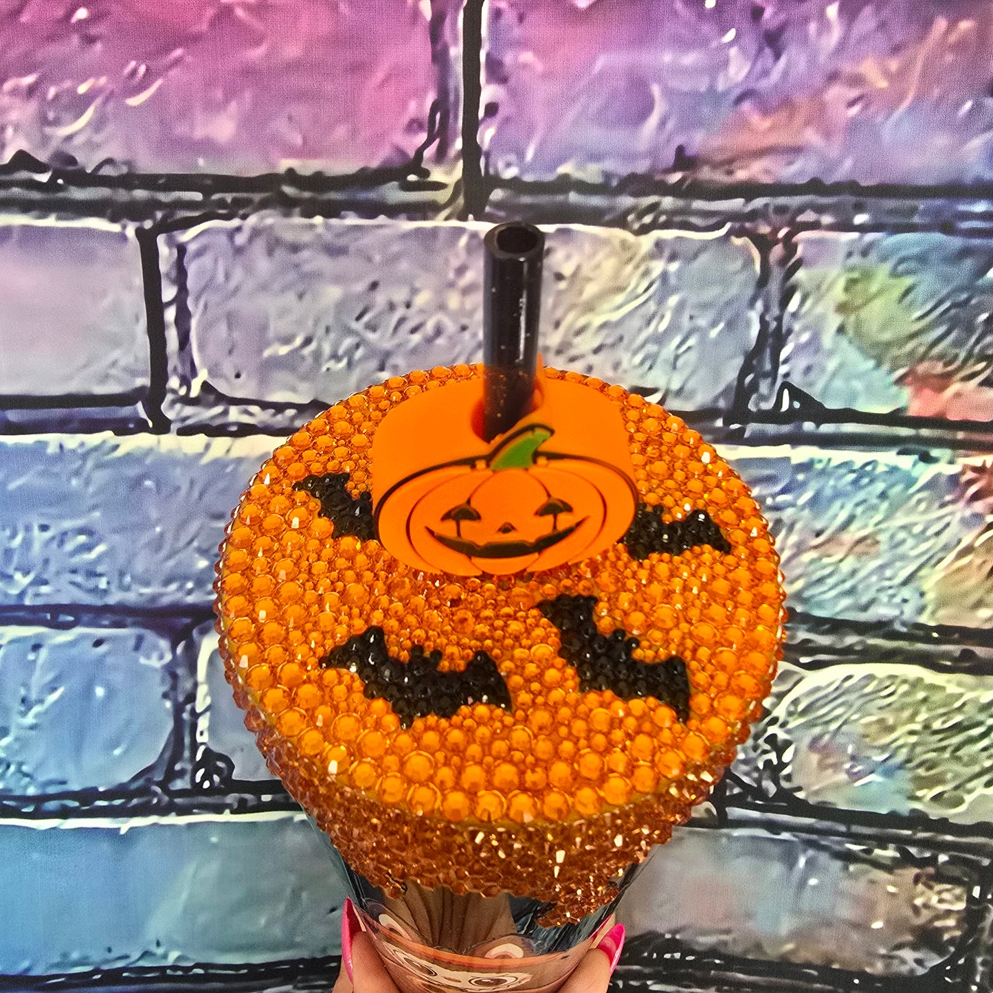 Labubu Pumpkin Halloween Snowglobe Tumbler