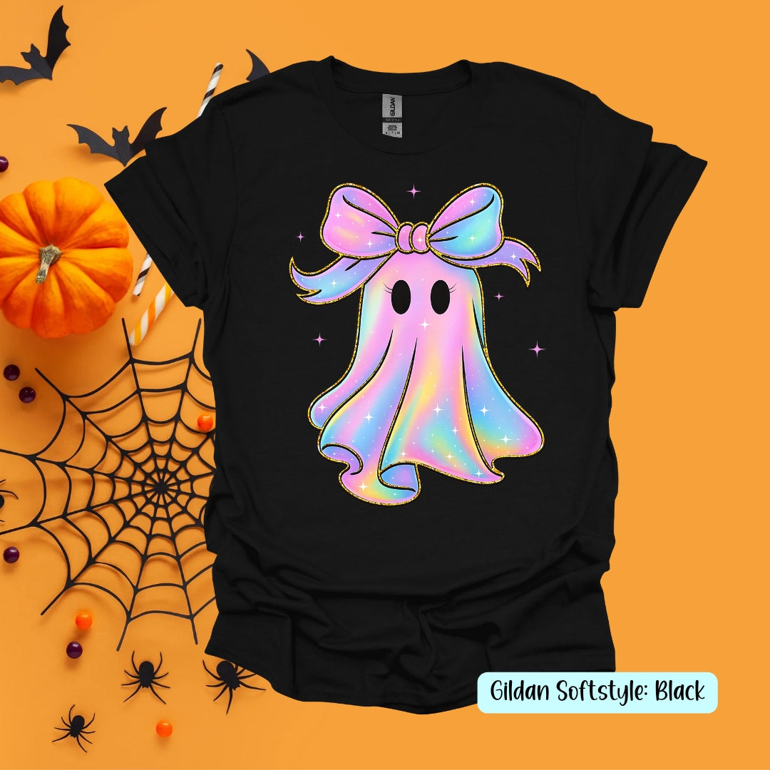 Cute Colorful Ghost with Bow