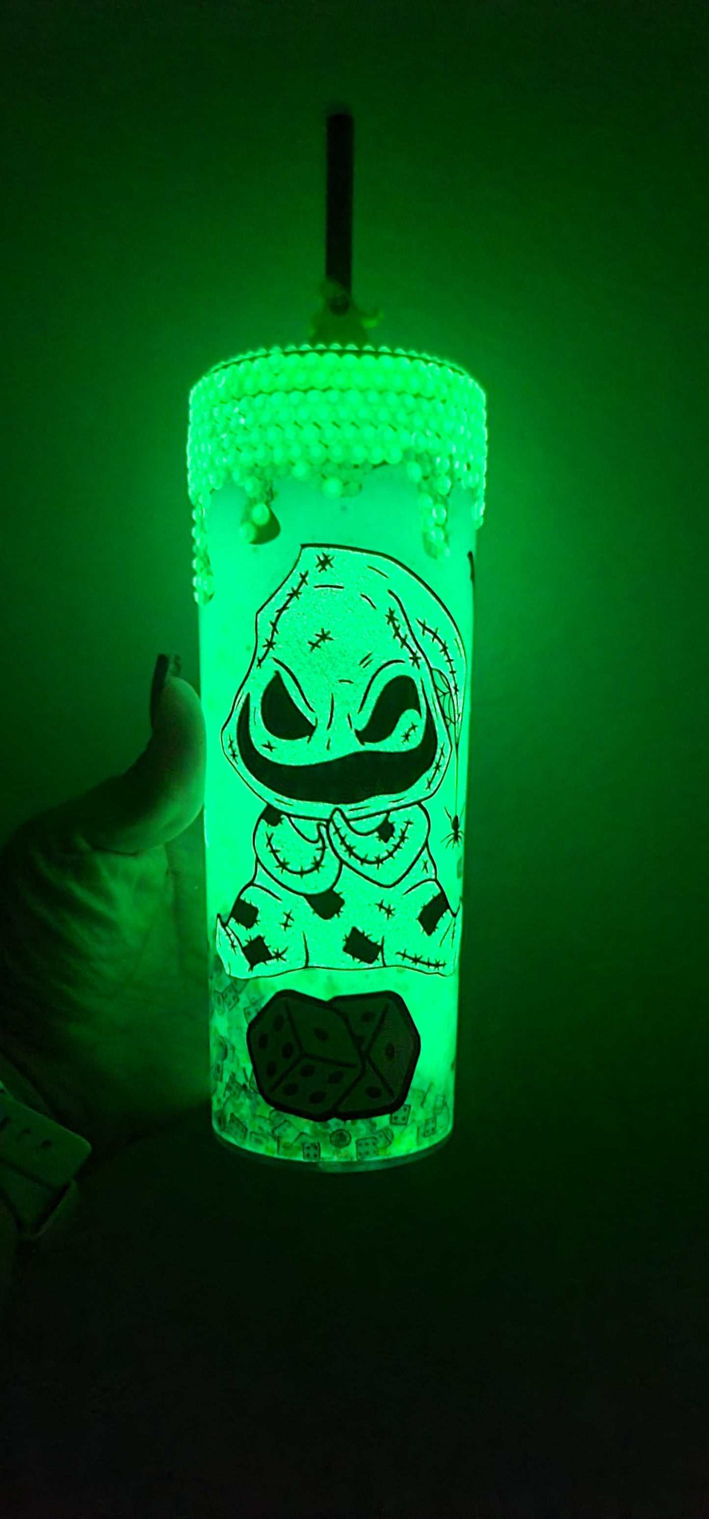 Oogie Glow in the Dark Snowglobe Tumbler