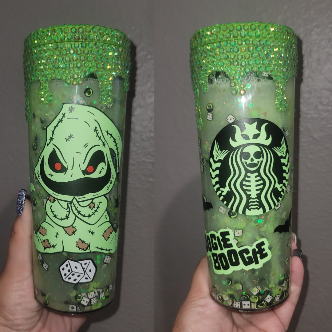 Oogie Glow in the Dark Snowglobe Tumbler