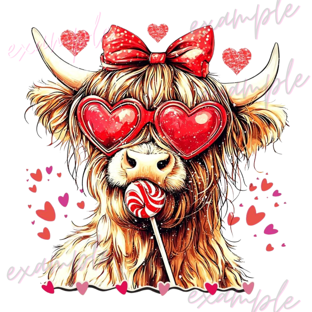 Highland Valentine Cow