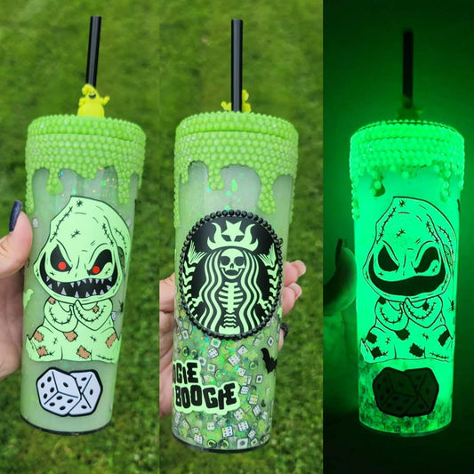 Oogie Glow in the Dark Snowglobe Tumbler