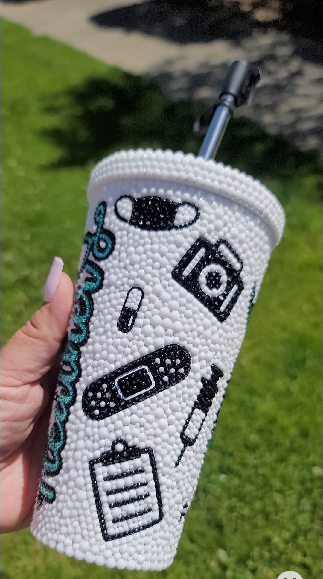 Nurse Rhinestone Tumbler