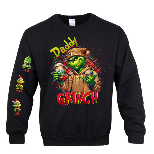 Daddy Grinch Family Shirt on black