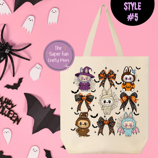 Labubu Halloween Tote Bags