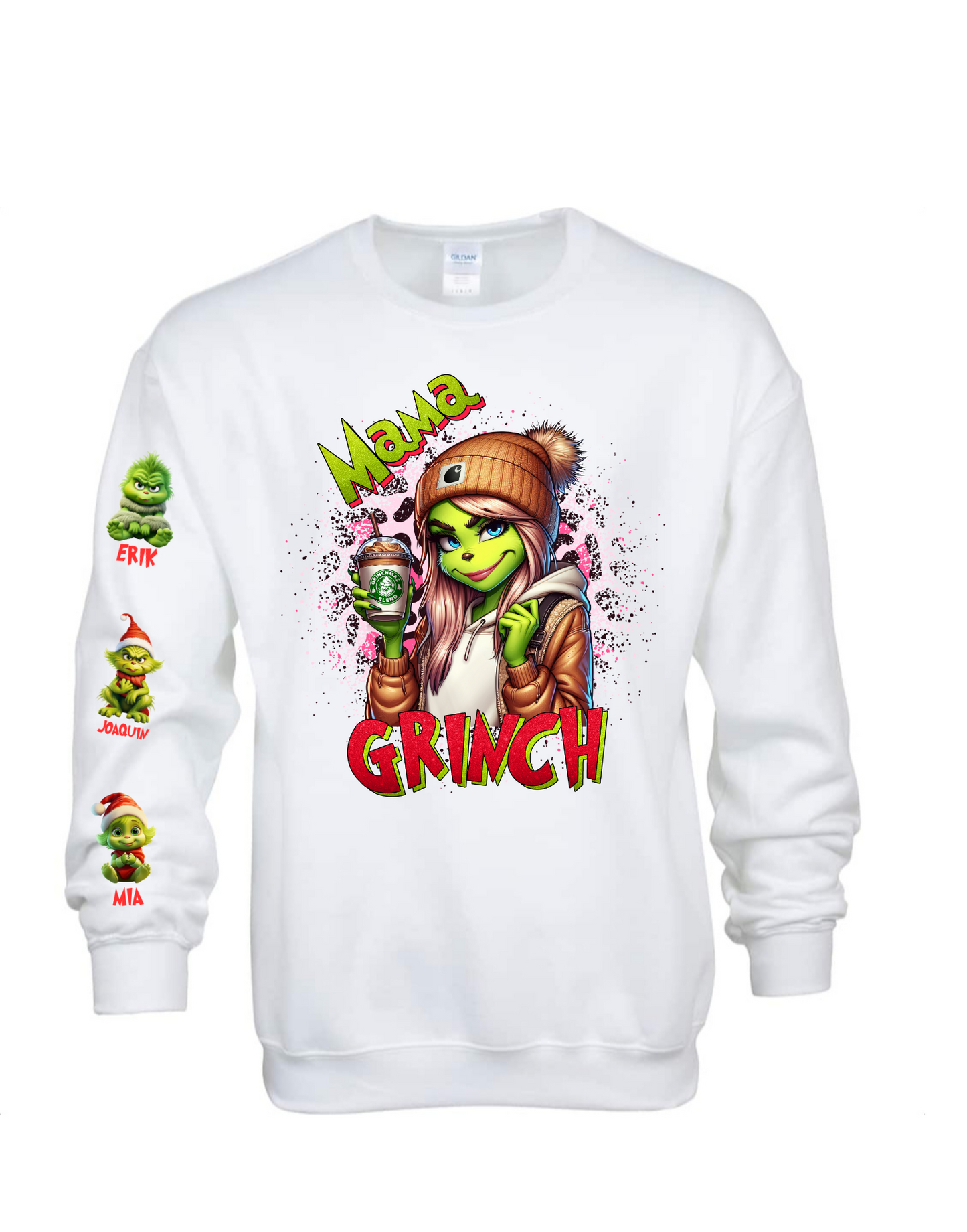 Mama Grinch Family Shirt on white