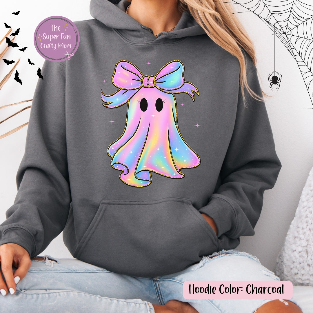 Cute Colorful Ghost with Bow